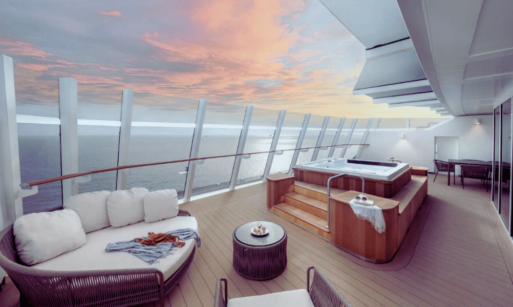 Luxury amenities on a circumnavigation voyage