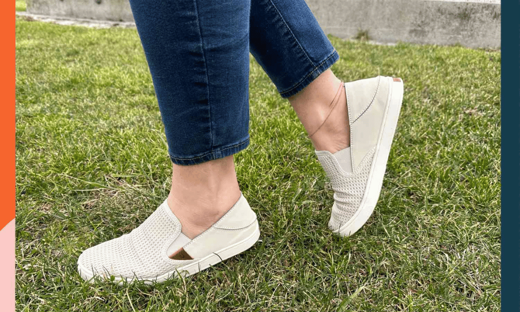 Comfortable slip-on sneakers for airport travel