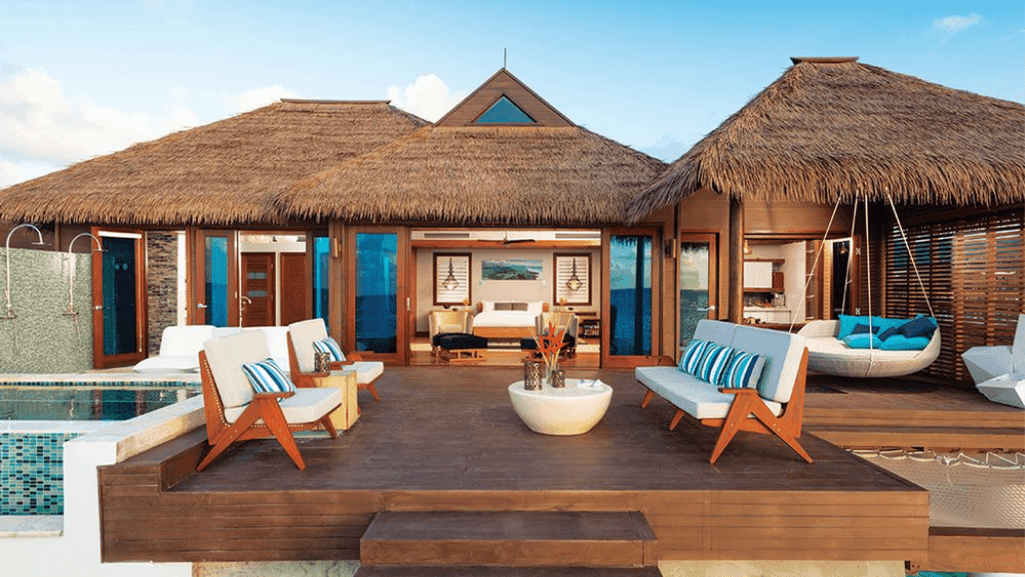 Romantic overwater villas at Sandals Royal Caribbean